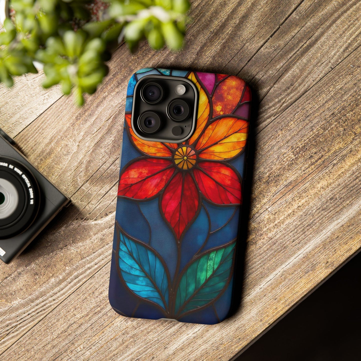 Radiant Blossom: Red and Orange Floral Elegance