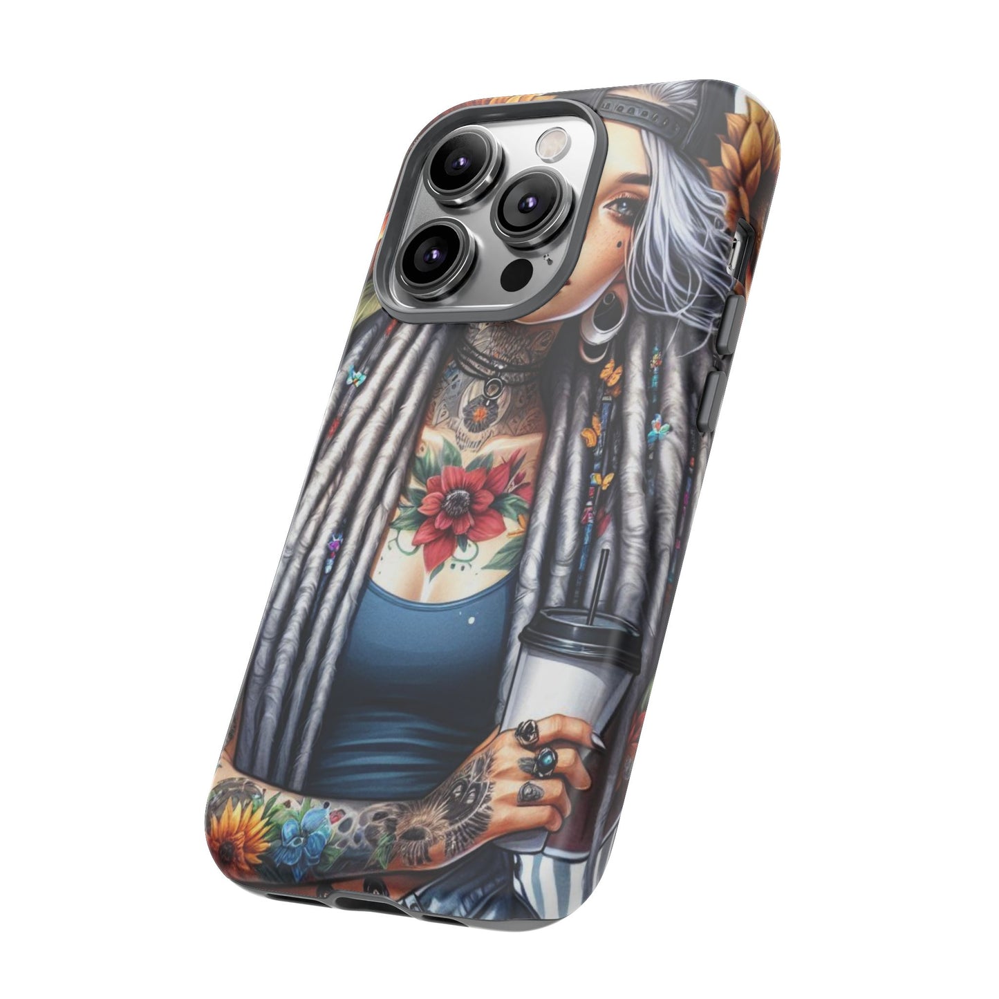 Sunflower Queen – Boho Rebel Tattoo Mobile Cover