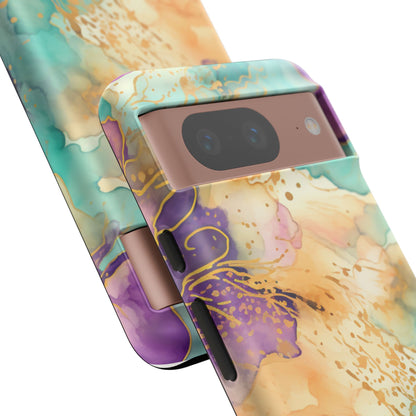 Golden Aura Abstract Watercolor Mobile Case