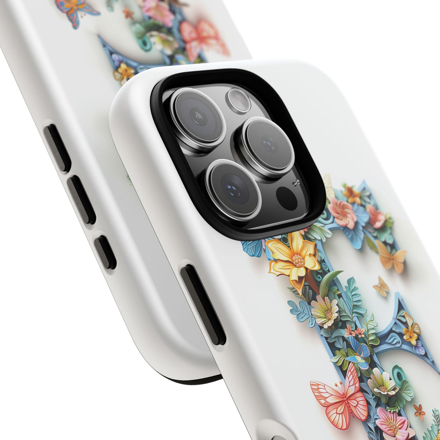 Floral Letter F Phone Case – Personalized Aesthetic Cover for iPhone, Samsung & Google Pixel