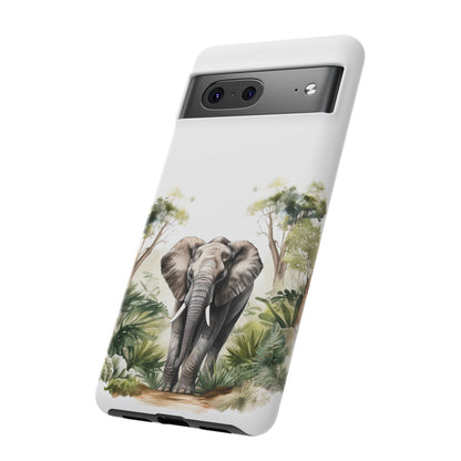 Serene Jungle Elephant Mobile Cover – Watercolor Wildlife Design