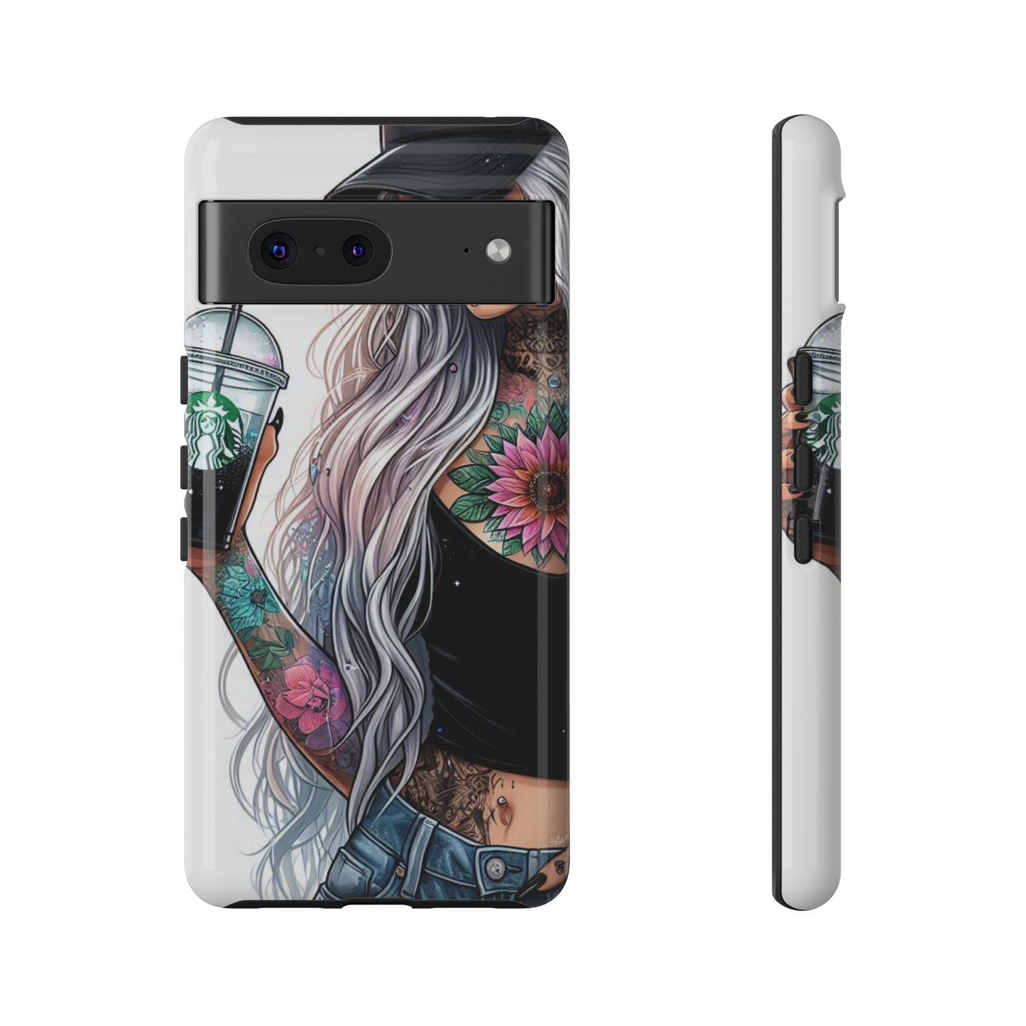Tattooed Coffee Queen – Edgy Urban Aesthetic Mobile Cover