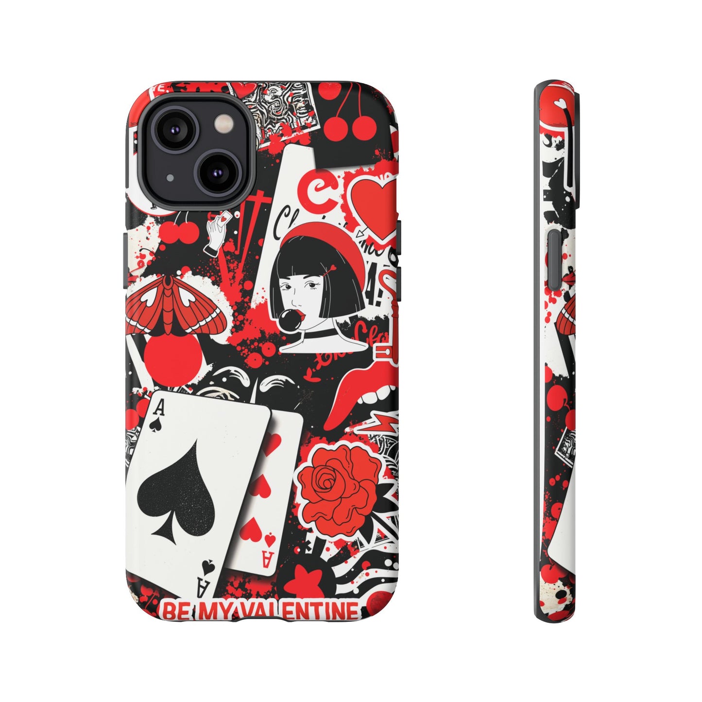 Bold Red & Black Ace Card Phone Case