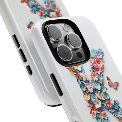 Floral Letter K Phone Case – Personalized Aesthetic Cover for iPhone, Samsung & Google Pixel