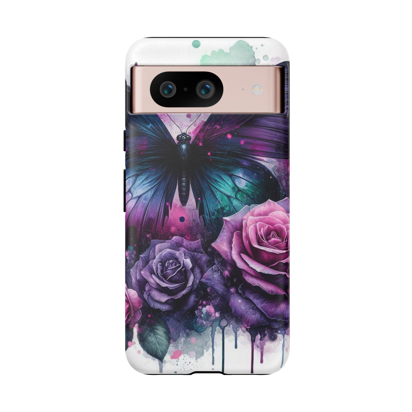 Mystic Bloom – Vibrant Butterfly & Rose Art Mobile Cover