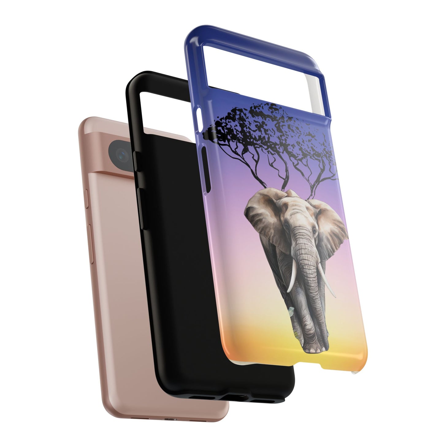 Surreal Elephant Tree Mobile Cover – Dreamy Sunset Fantasy