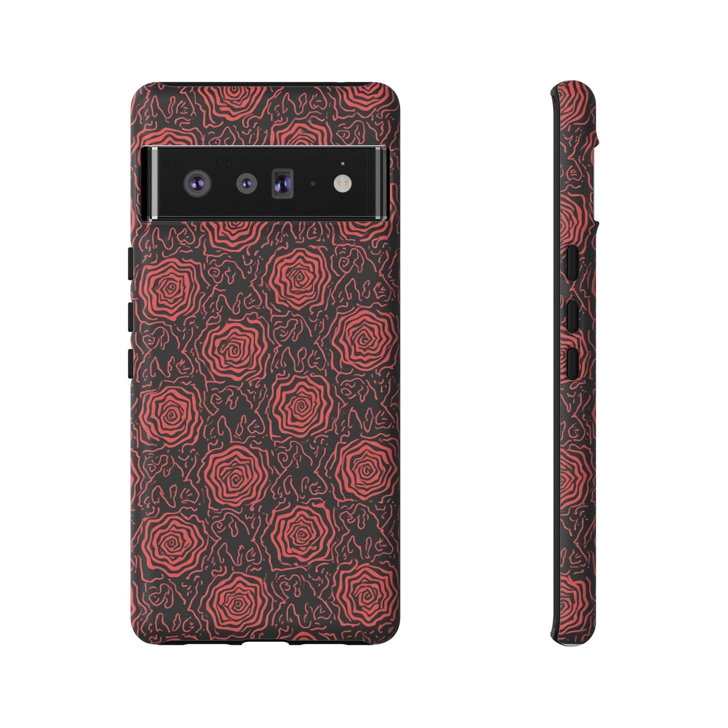 Red roses abstract geometric seamless pattern design