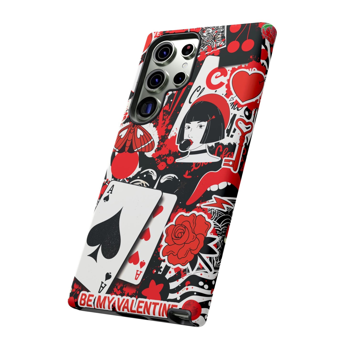 Bold Red & Black Ace Card Phone Case