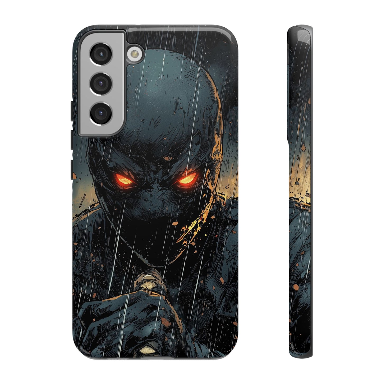 Shadowblade Vengeance | Dark Comic Assassin in the Rain Phone Case for iPhone, Samsung & Pixel