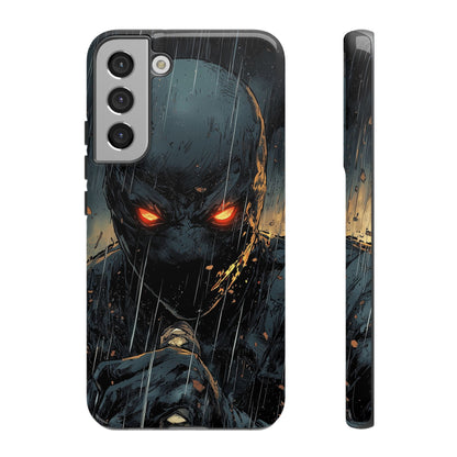 Shadowblade Vengeance | Dark Comic Assassin in the Rain Phone Case for iPhone, Samsung & Pixel