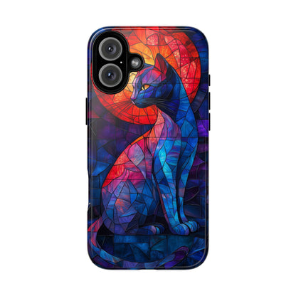 Mystic Paws – Stained Glass Cat Phone Case for iPhone, Samsung & Pixel