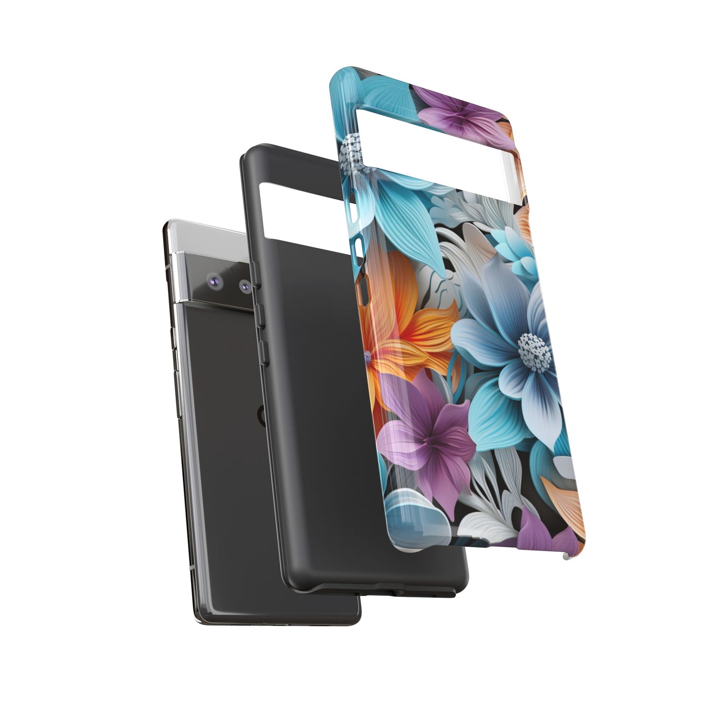 Elegant 3D Floral Bloom Mobile Case – Vivid & Artistic
