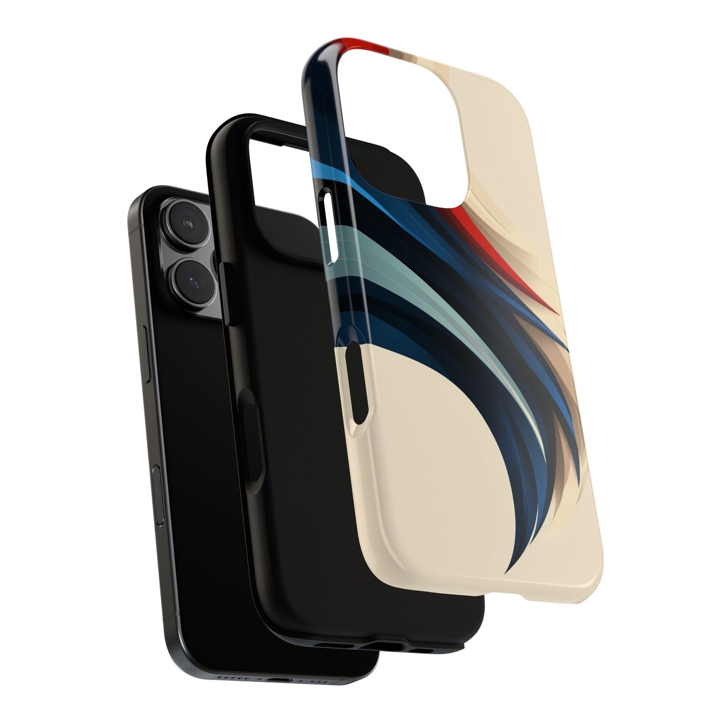 Crimson Flow – Abstract Motion Phone Case for iPhone, Samsung & Pixel