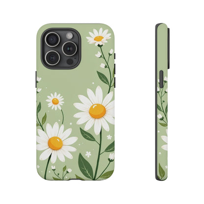Green Floral Case, Daisy Pattern Design, Iphone Case Design, Perfect Gift For Her