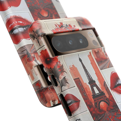 Red Lips & Eiffel Tower Phone Case