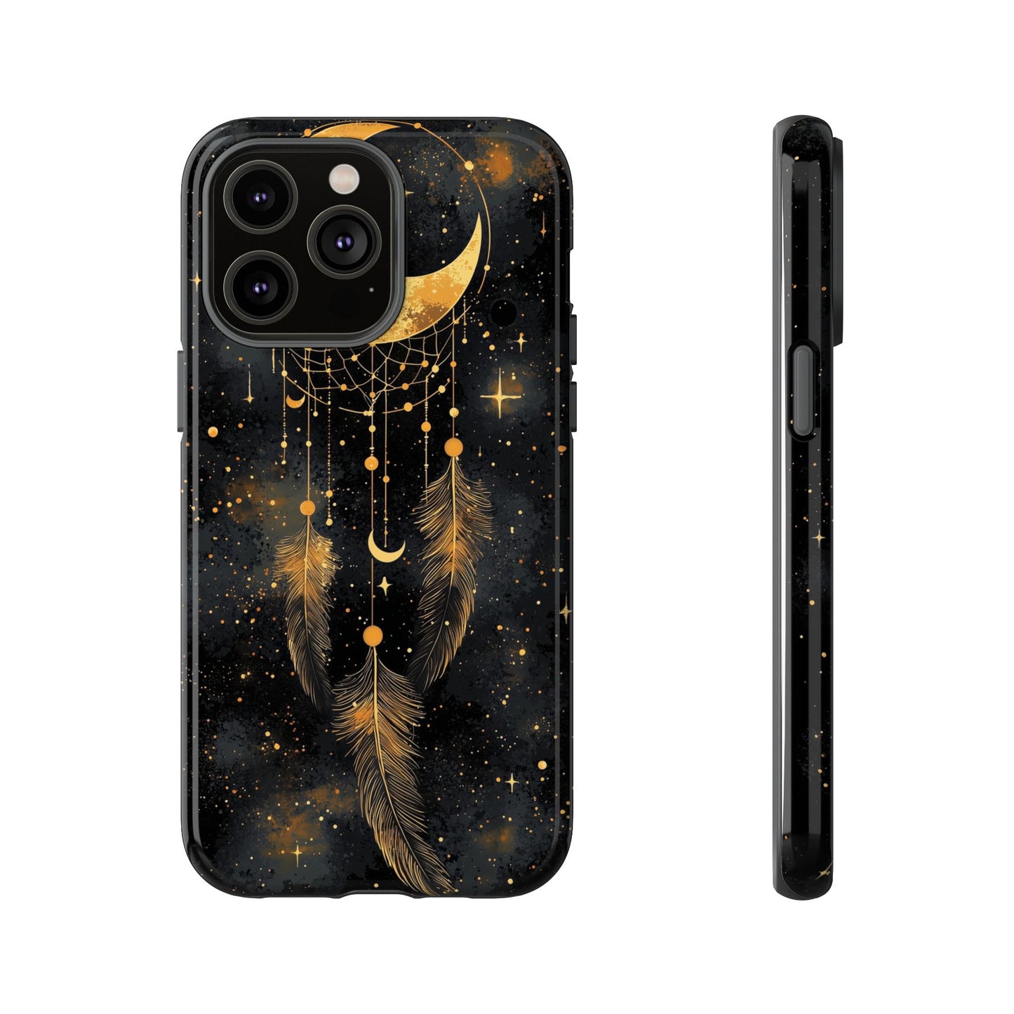 Golden Moon Boho Dreamcatcher Phone Case for iPhone, Pixel & Samsung