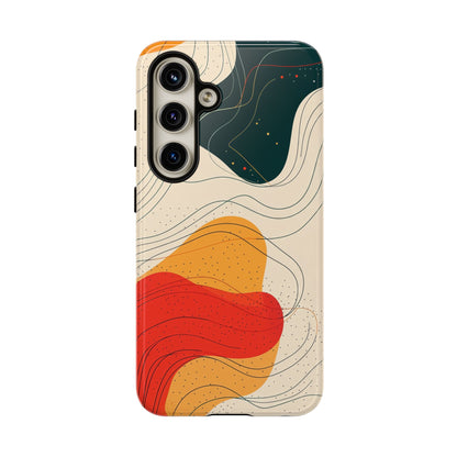 Wavy Vibes Abstract Phone Case – Bold Retro Design for iPhone, Samsung & Pixel