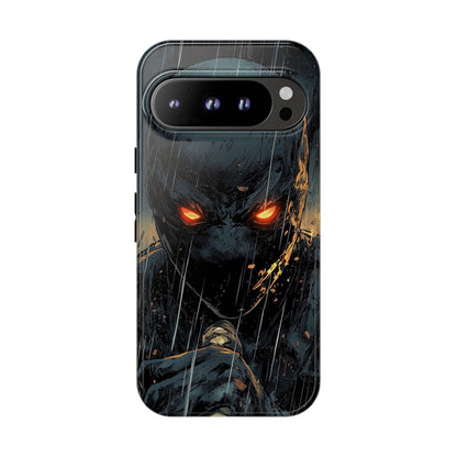 Shadowblade Vengeance | Dark Comic Assassin in the Rain Phone Case for iPhone, Samsung & Pixel
