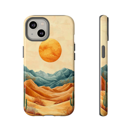 Golden Solstice Desert Boho Phone Case for iPhone, Pixel & Samsung