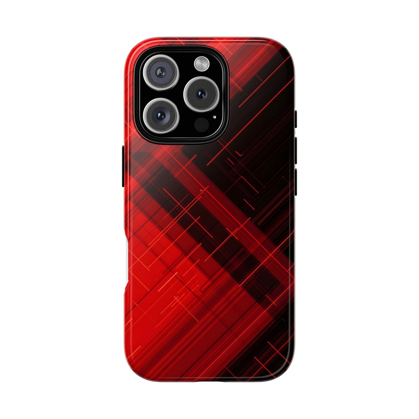 Abstract Red and Black Geometric Pattern