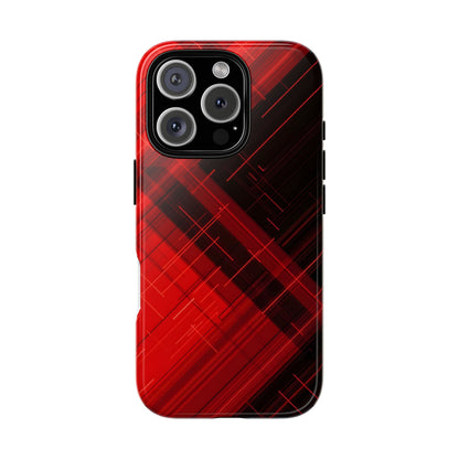 Abstract Red and Black Geometric Pattern