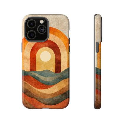 Vintage Sunset Boho Rainbow Phone Case for iPhone, Pixel & Samsung