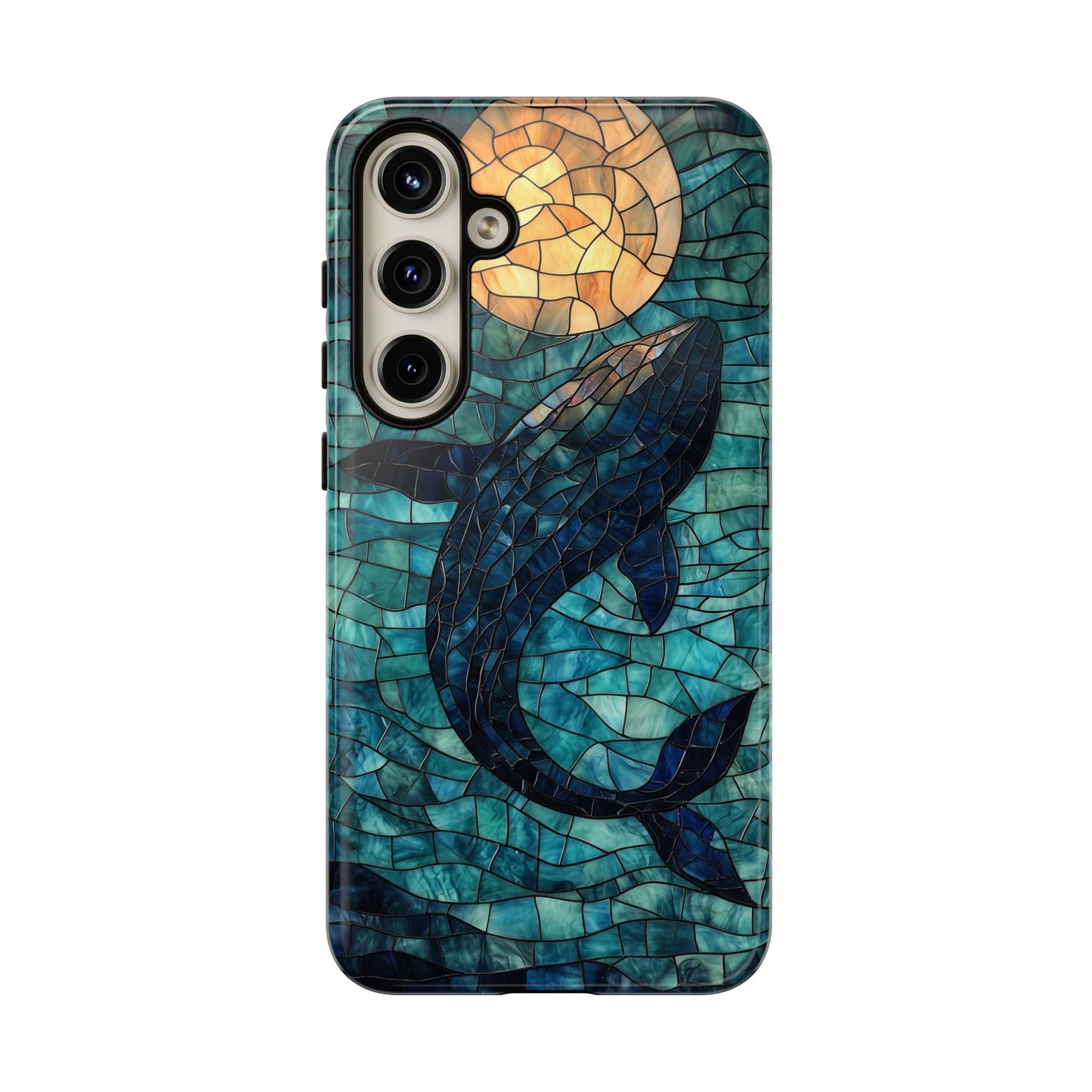 Ocean Dream – Mosaic Glass Whale Phone Case for iPhone, Samsung & Pixel