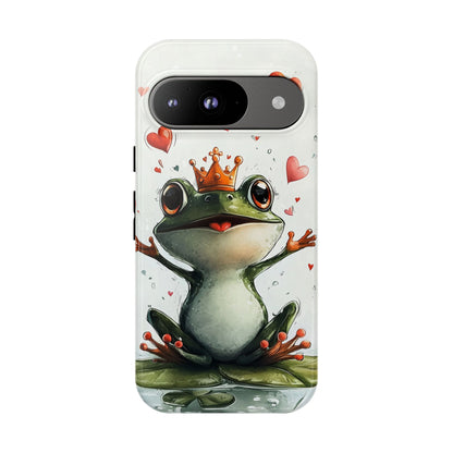Happy Frog King Phone Case – Cute Anime Aesthetic for iPhone, Google Pixel & Samsung