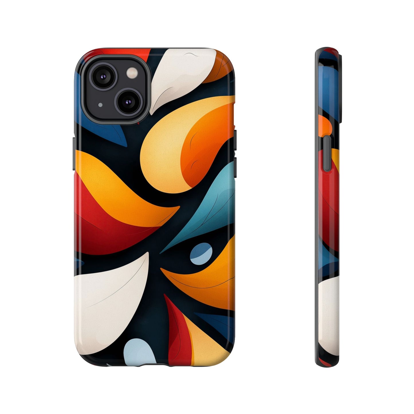 Petal Drift – Modern Abstract Leaf Pattern Phone Case for iPhone, Samsung & Pixel