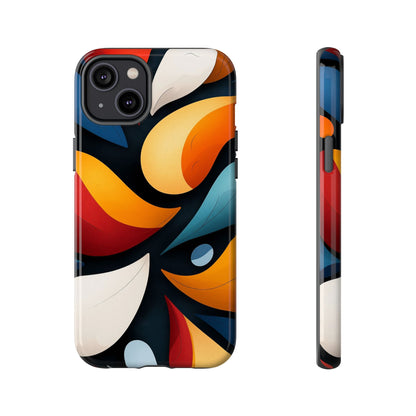 Petal Drift – Modern Abstract Leaf Pattern Phone Case for iPhone, Samsung & Pixel