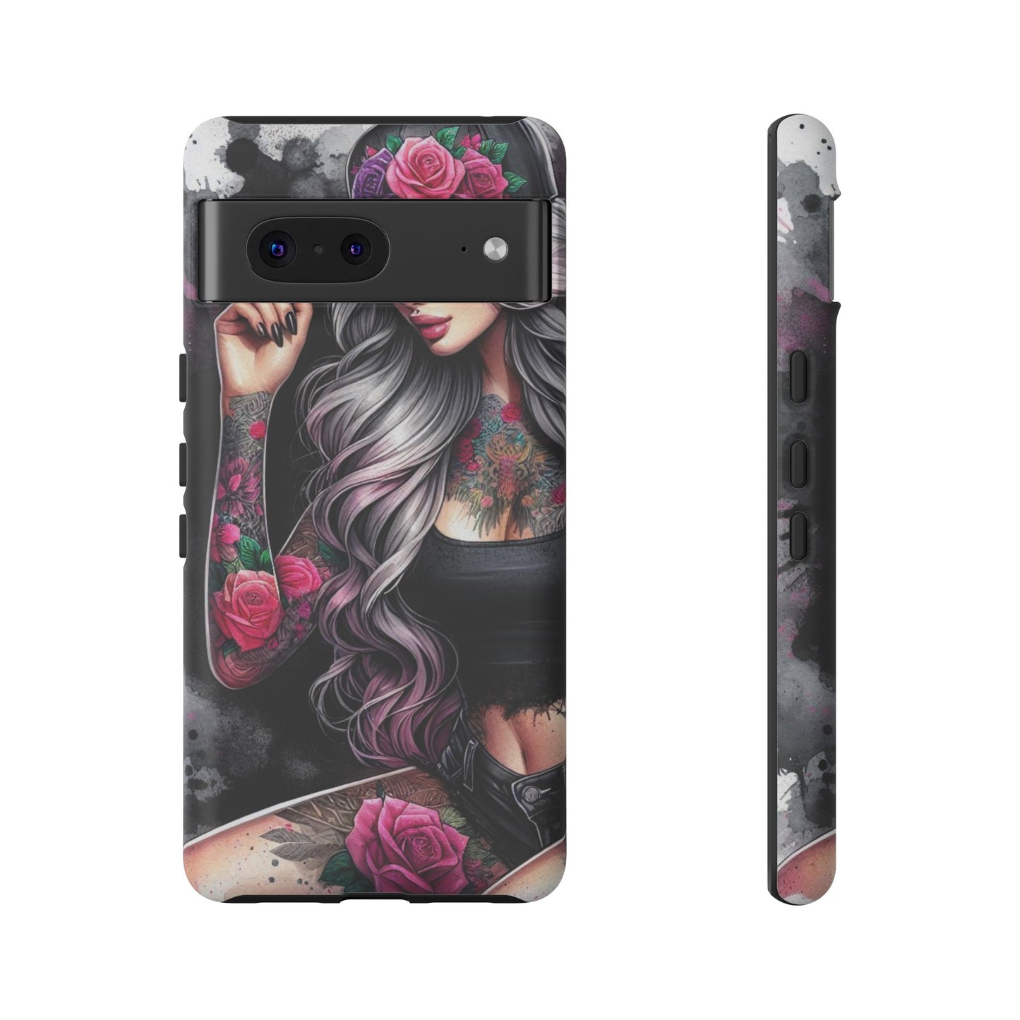 Ink & Roses – Edgy Floral Rebel Mobile Cover
