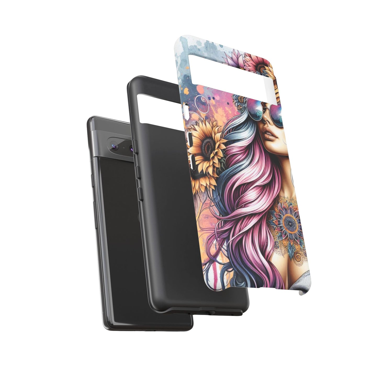 Bohemian Sunflower Queen – Retro Floral Fantasy Mobile Cover