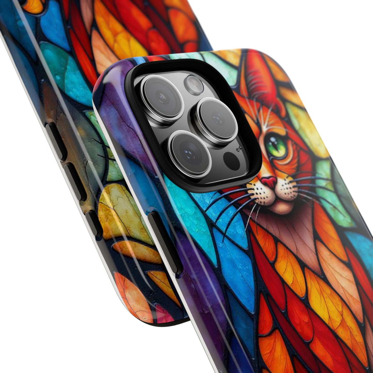 Geometric Cat: Colorful Abstract Portrait