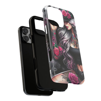 Ink & Roses – Edgy Floral Rebel Mobile Cover