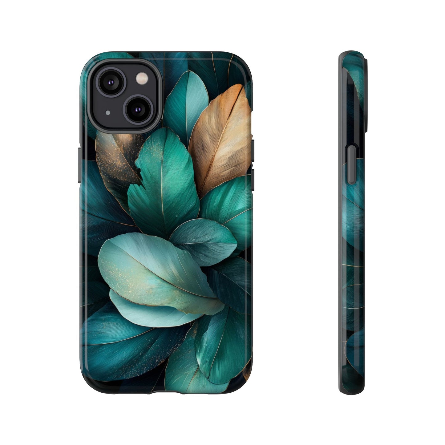 Iridescent Peacock Feather Luxe Phone Case for iPhone, Samsung & Google Pixel