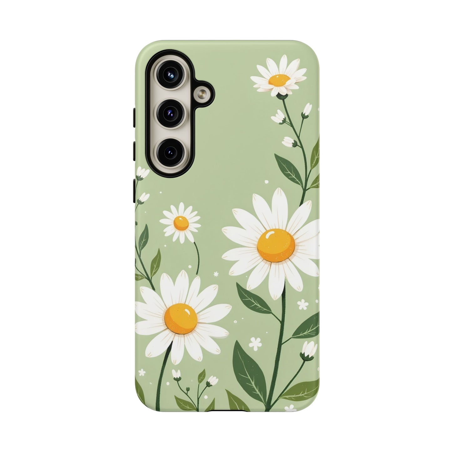 Green Floral Case, Daisy Pattern Design, Iphone Case Design, Perfect Gift For Her