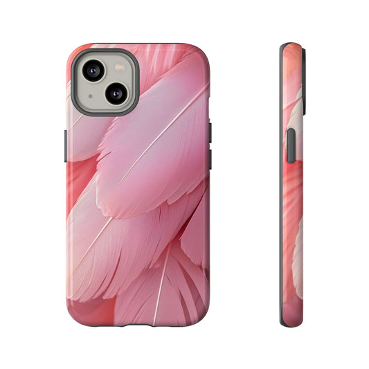 Blush Flamingo Feather Phone Case for iPhone, Samsung & Google Pixel
