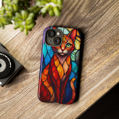 Geometric Cat: Colorful Abstract Portrait