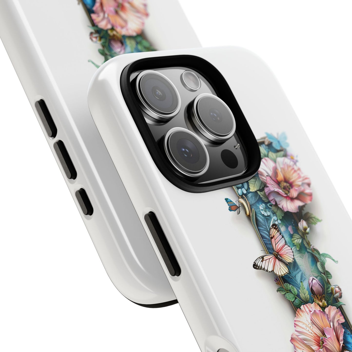 Floral Letter I Phone Case – Personalized Aesthetic Cover for iPhone, Samsung & Google Pixel