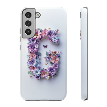 Floral Letter G Phone Case – Personalized Aesthetic Cover for iPhone, Samsung & Google Pixel