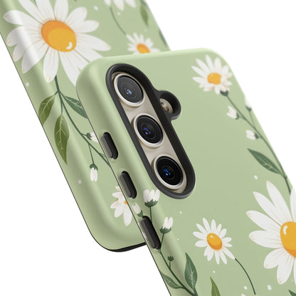 Green Floral Case, Daisy Pattern Design, Iphone Case Design, Perfect Gift For Her