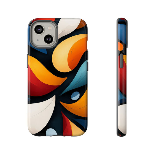 Petal Drift – Modern Abstract Leaf Pattern Phone Case for iPhone, Samsung & Pixel