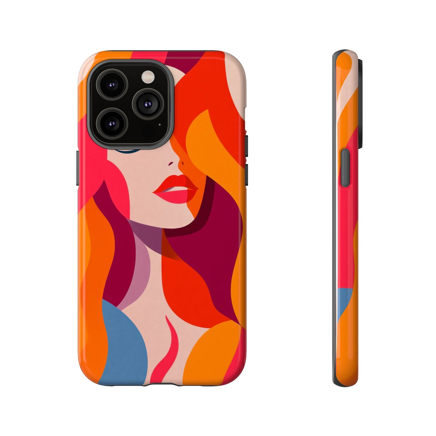 Flame Muse – Abstract Goddess Phone Case for iPhone, Samsung & Pixel