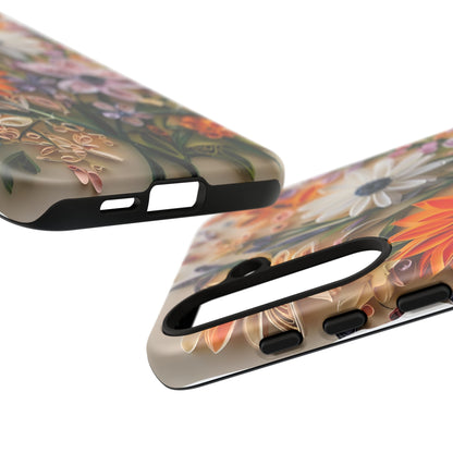 Intricate Quilled Floral Artwork In Vibrant Colors phone case design.