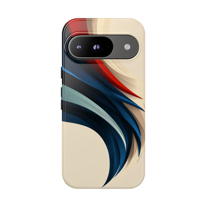 Crimson Flow – Abstract Motion Phone Case for iPhone, Samsung & Pixel