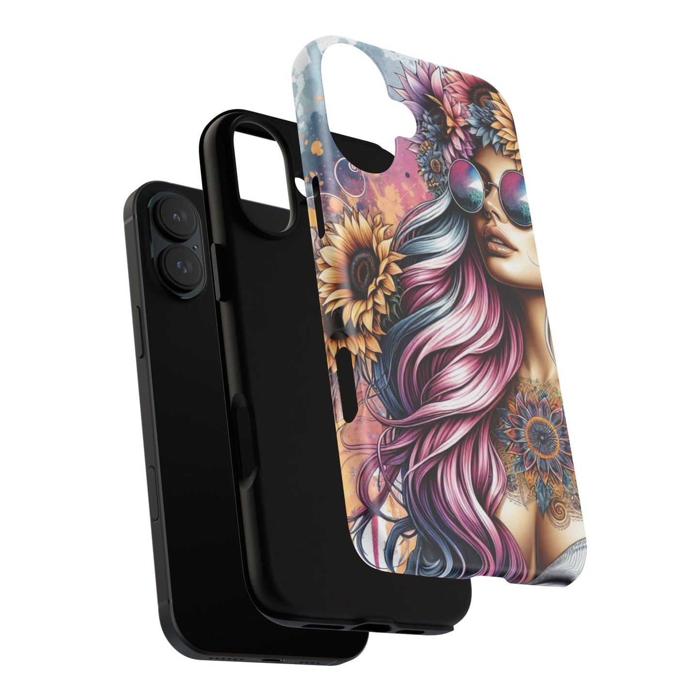 Bohemian Sunflower Queen – Retro Floral Fantasy Mobile Cover
