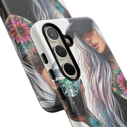 Tattooed Coffee Queen – Edgy Urban Aesthetic Mobile Cover