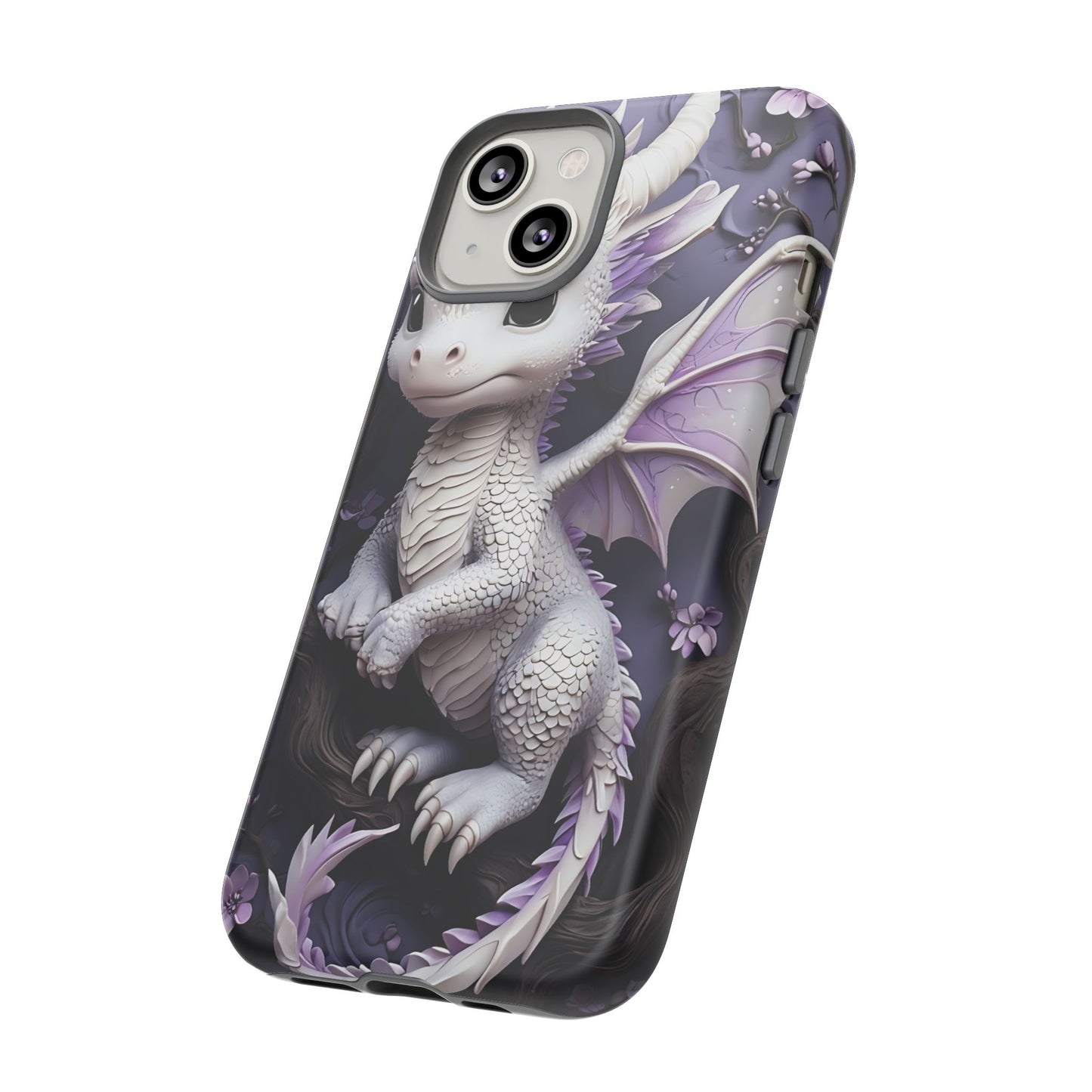Charming Young Dragon on a Branch Phone Case Design