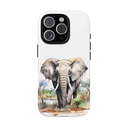 Safari Watercolor Elephant Mobile Cover – Artistic Wildlife Design