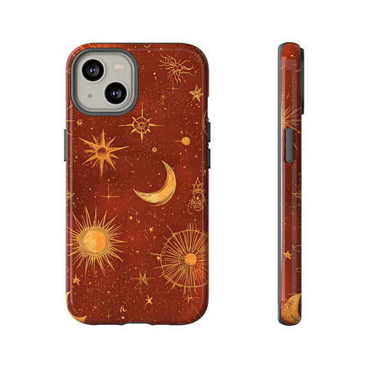 Terracotta Celestial Dreams Boho Phone Case for iPhone, Pixel & Samsung